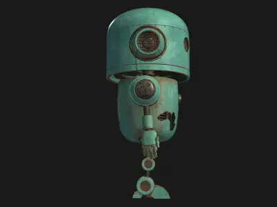 Rusty Robot 11 Low-poly 3D model