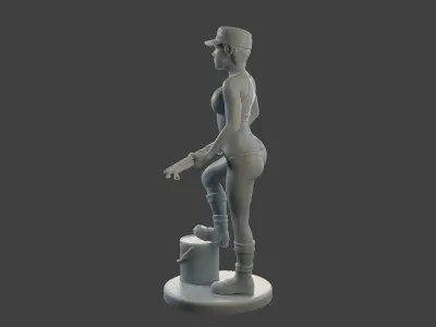 Beautiful Warrior Girl BWG 002 3D print model