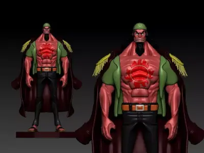 Fisher Tiger - Fish man - ONE PIECE - Split part 3D print model