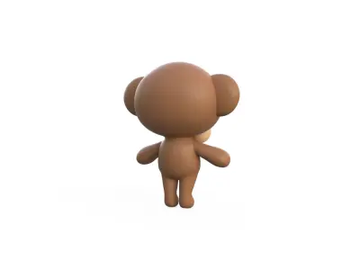 Little animal cute - Monkey cute - Character009 Low-poly 3D model