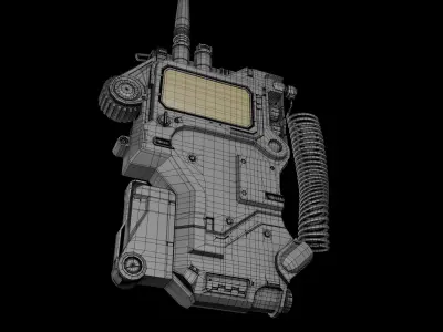 Tactical Military Radio Low-poly 3D model