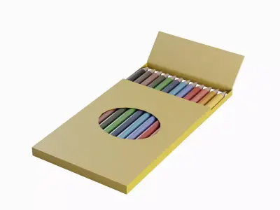 Colored Pencils Pack 04 Low-poly 3D model