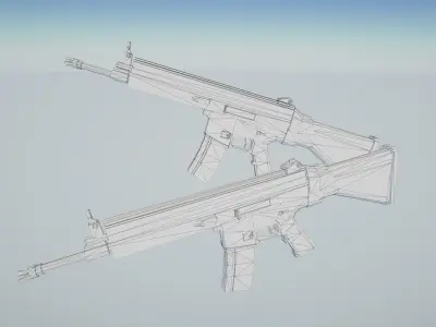 SCAR stylized lowpoly gameready Low-poly 3D model