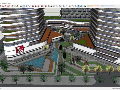 Sketchup Commercial Complex K9 3D model