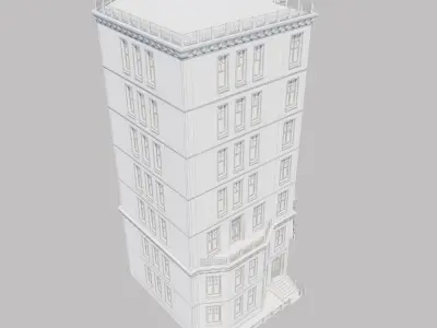 Old Washington DC Building 01 by THREEDEE INC Low-poly 3D model
