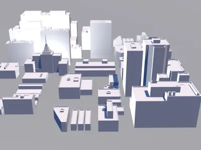 Buildings City building industrial park commercial housing 3D model
