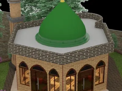 MOSQUE BEAUTIFUL 3D PLAN  Free 3D model