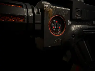 Hp z10 laser Gun Low-poly 3D model