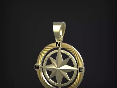 Wind Rose pendant 3D print model