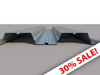 Metal Floor Decking Low-poly 3D model