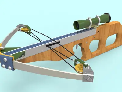 crossbow bow and arrow 3D print model