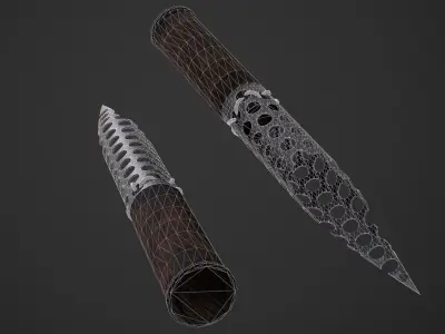 Knife from Fear The Walking Dead  Low-poly 3D model