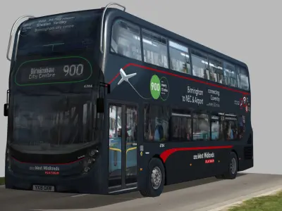 Alexander Dennis Enviro 400 MMC West Midlands Express Low-poly 3D model