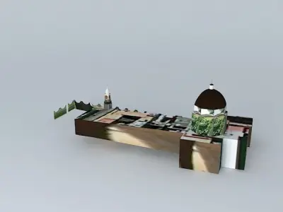 Church 0 mosque with roof 3D model
