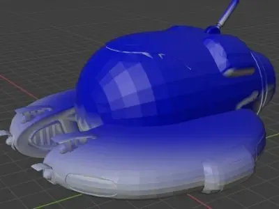 Seamoth model 3D spaceship Low-poly 3D model