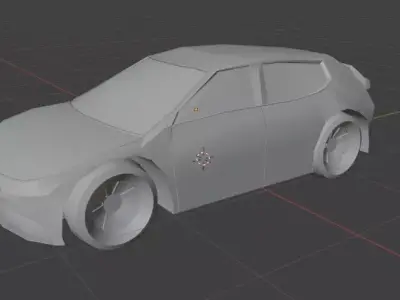 Small SUV Low Poly Game Ready Low-poly 3D model