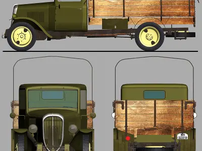 Citroen 23R Cargo Truck 3D model