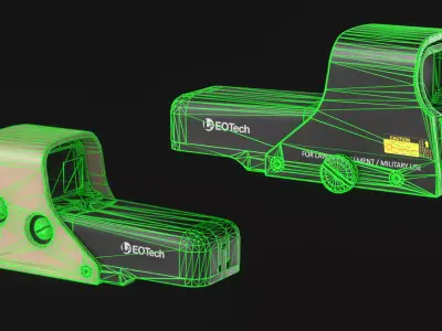 Eotech 552 Holographic Sight - Game Asset Low-poly 3D model