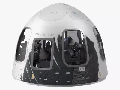 Blue Origin New Shepard Crew Capsule 3D model