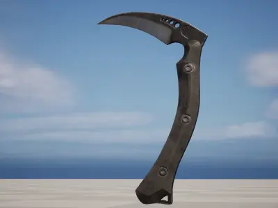 Tactical Kama Low-poly 3D model