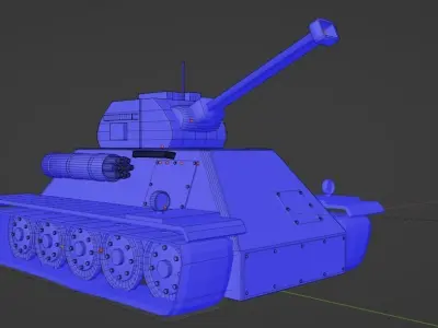 Military War Tank Free low-poly 3D model