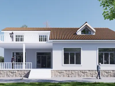 house Low-poly 3D model get
