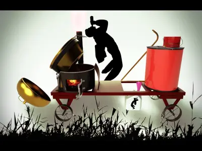 Alcohol distillation machines Free 3D model