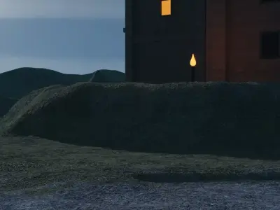 Mystical Village At Dusk 3D model