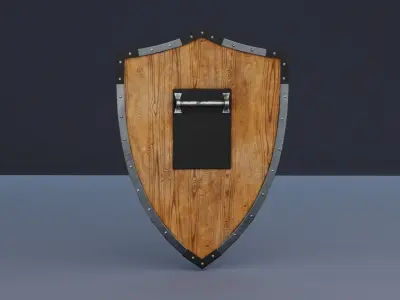 Viking shield Low-poly 3D model 24
