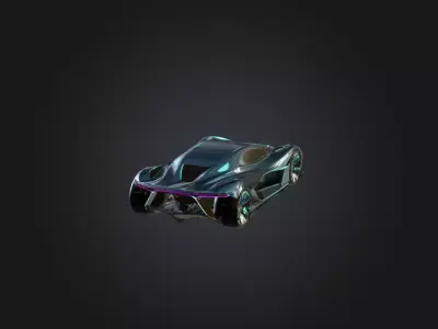 Neon Velocity Car 3D model