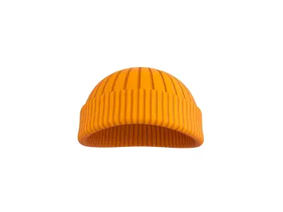 Yellow Brimless Hat 3D model
