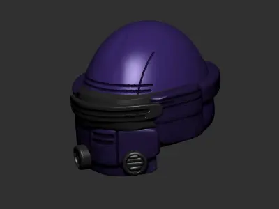 helmet high poly sculpt 3d printable ver 7 3D model 3D model 2