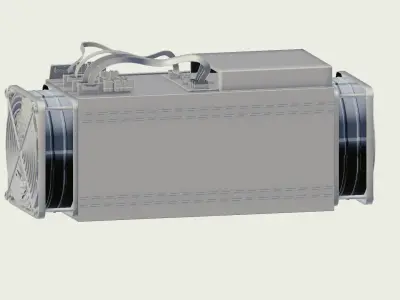 bitcoin antminer mining rig 3D model