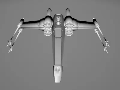STAR WARS Rebel X-Wing Spaceship - Low Poly Game - FBX MODEL Low-poly 3D model