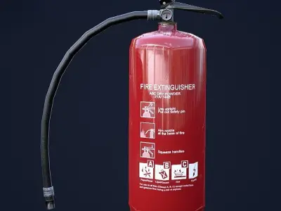Fire Extinguisher 1 Plus 1 PBR Game Ready Low-poly 3D model