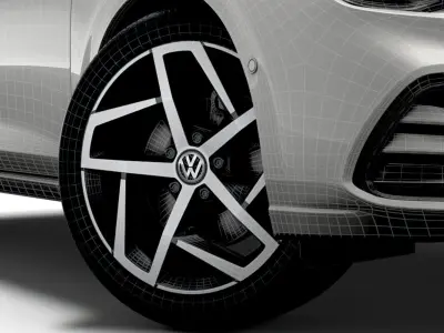 VW Golf Style 2021 wheel 3D model