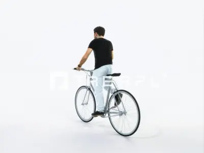 Flow 17B bicycle bike Casual Man Low-poly 3D model