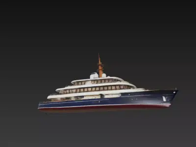 Classic Luxury Mega Yacht Vesse 3D print model