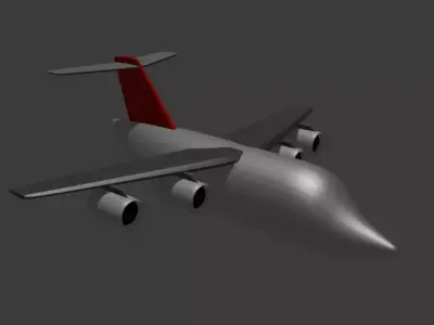bAe-146-100 Low-poly 3D model
