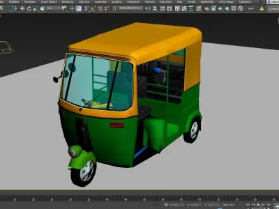 Indian auto rickshaw 3D model