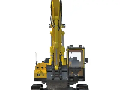 Tracked Excavator Komatsu  3D model