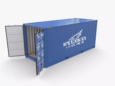20ft Shipping Container NYK Logistics v1 3D model