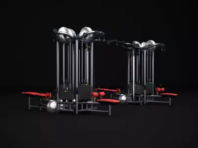 Multistation Fitness Cable Machine 3D model buy