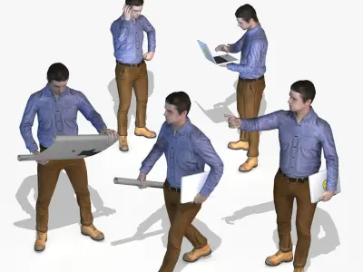 Workman - Engineer combo - LOD 3D model