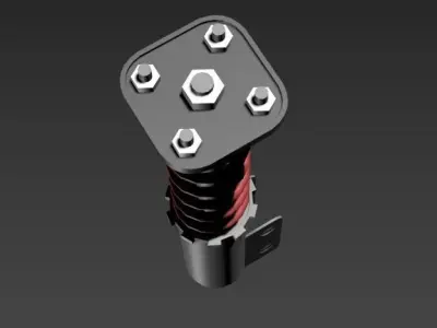 Coilover Spring Assemply - Low Poly count Free low-poly 3D model