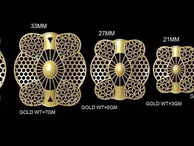 vr-pnd2087 series of gold rings 3D print model