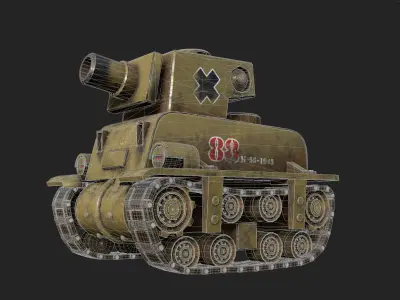 Metal Slug Tank Low-poly 3D model by andyyoon