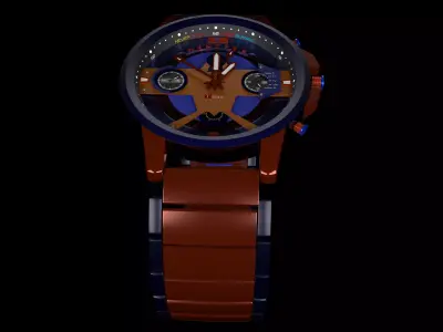 3D Watch with face 3D model