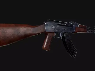 AK47 Rifle Free low-poly 3D model