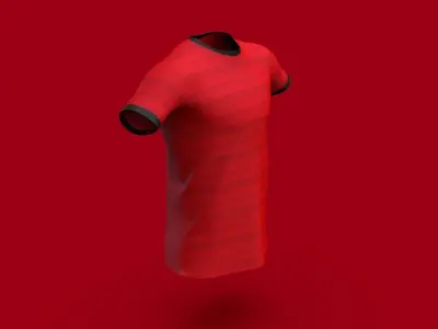 Male Jersey Template - football T shirt and shorts -with manikin 3D model